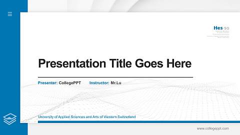 University of Applied Sciences and Arts of Western Switzerland Thesis Proposal/Graduation Defense PPT Template