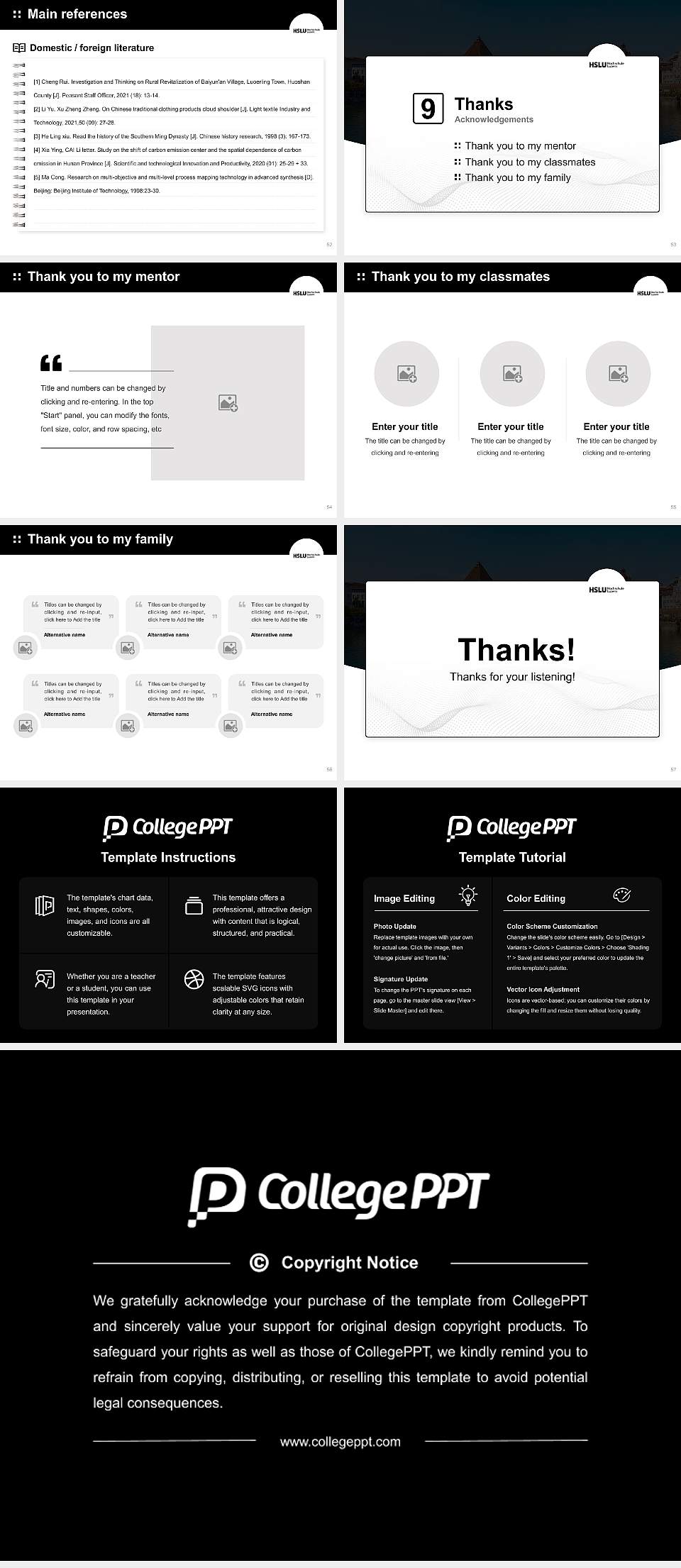 Lucerne University of Applied Sciences and Arts Graduation Thesis Defense PPT Template4:3 ratio PPT effect preview image7