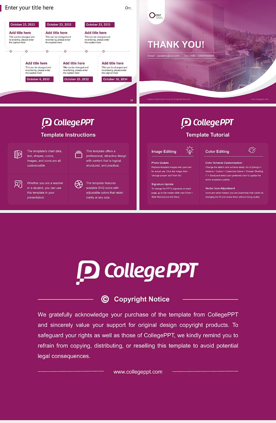 Eastern Switzerland University of Applied Sciences Lecture Sharing and Networking Event PPT Template4:3 ratio PPT effect preview image4