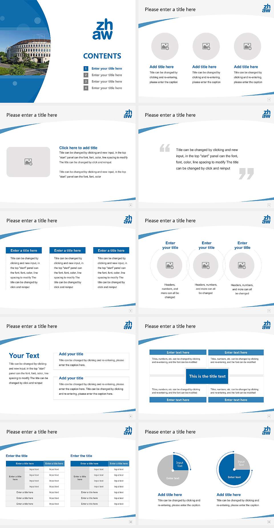 Zurich University of Applied Sciences – ZHAW Course/Courseware Creation PPT Template4:3 ratio PPT effect preview image2