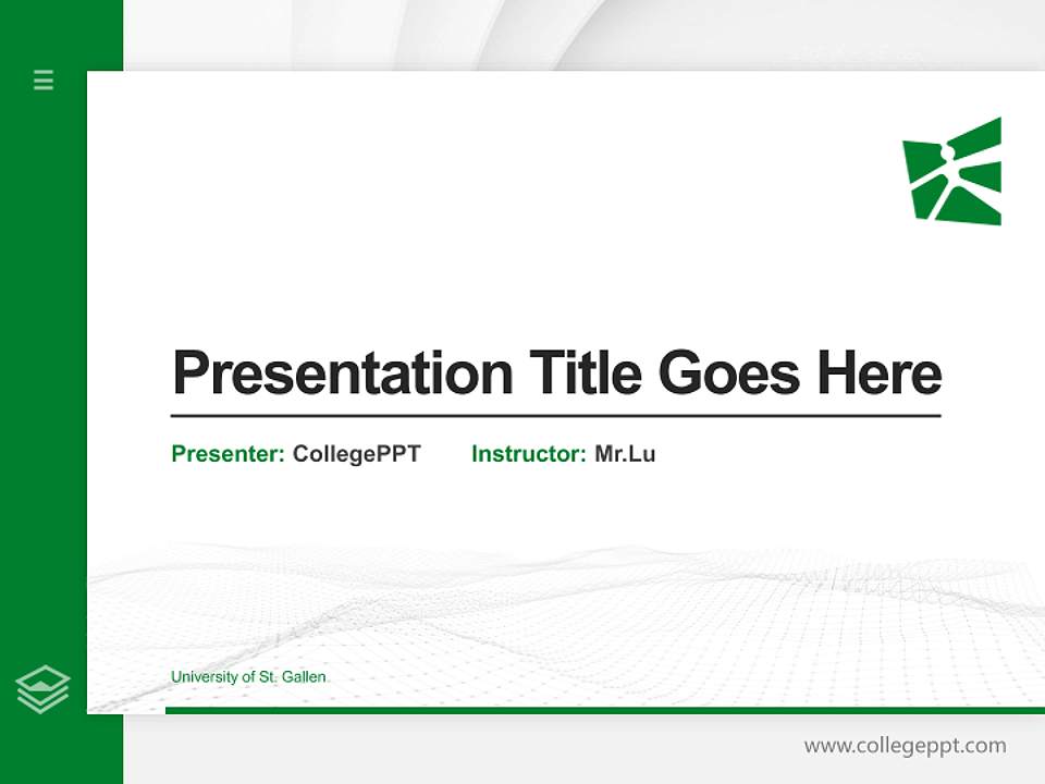 University of St. Gallen Thesis Proposal/Graduation Defense PPT Template4:3 ratio PPT effect preview image5