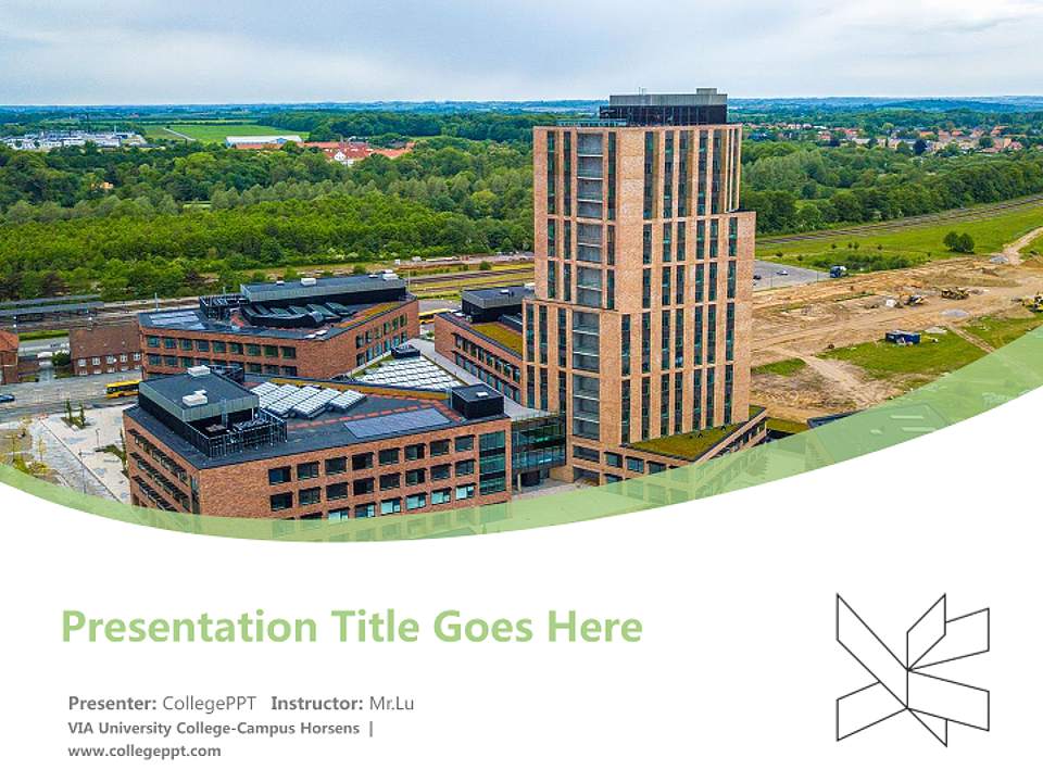 VIA University College-Campus Horsens Course/Courseware Creation PPT Template4:3 ratio PPT effect preview image5