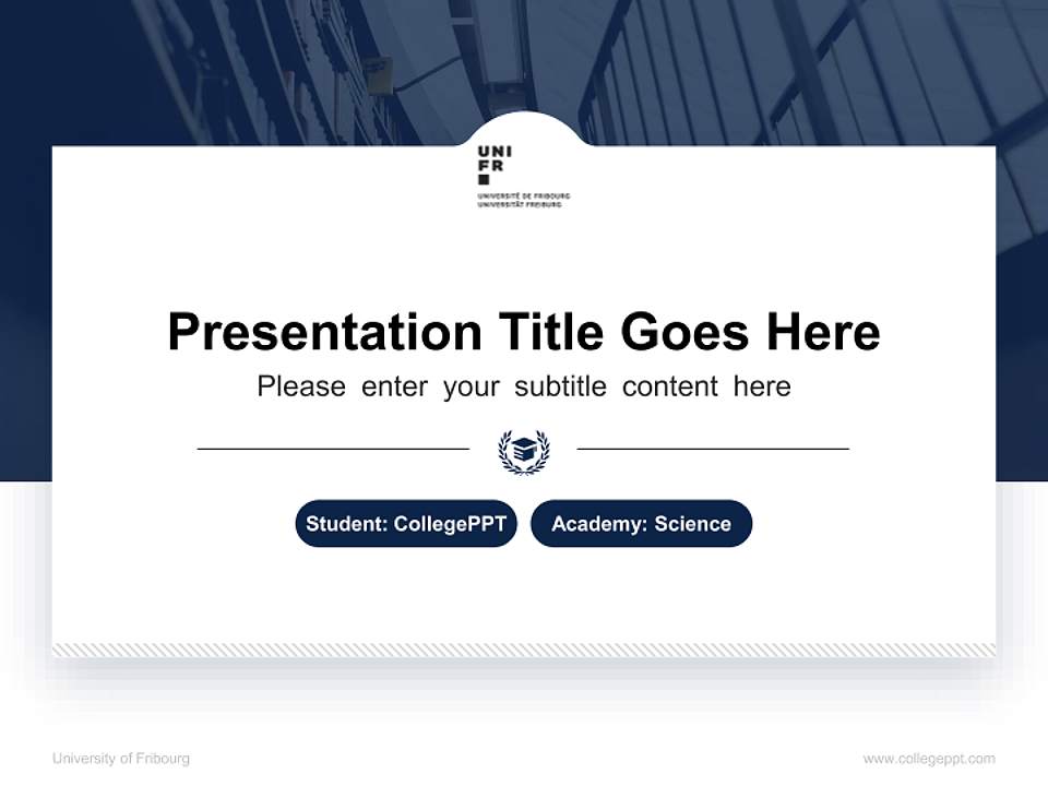 University of Fribourg National Scholarship Defense PPT Template4:3 ratio PPT effect preview image4