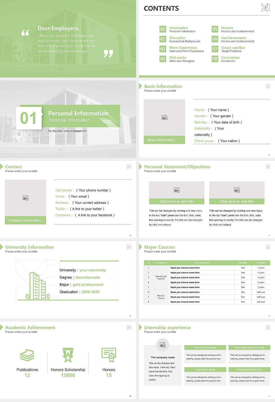 VIA University College-Campus Holstebro Resume PPT Template16:9 ratio PPT effect preview image2