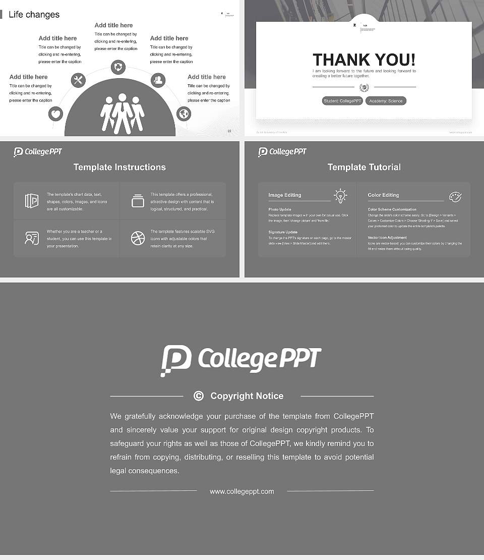 Zurich University of the Arts National Scholarship Defense PPT Template16:9 ratio PPT effect preview image4