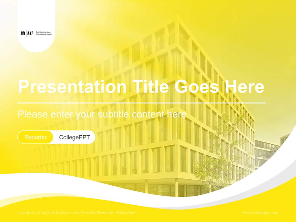 University of Applied Sciences and Arts Northwestern Switzerland Lecture Sharing and Networking Event PPT Template4:3 ratio PPT effect preview image4