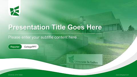 University of St. Gallen Lecture Sharing and Networking Event PPT Template