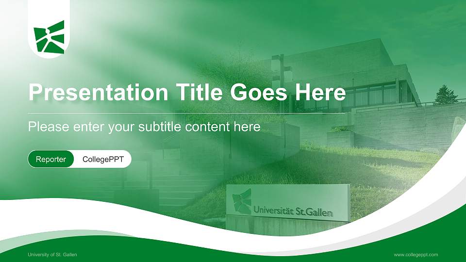 University of St. Gallen Lecture Sharing and Networking Event PPT Template16:9 ratio PPT effect preview image1