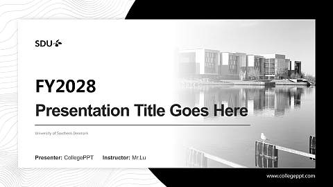 University of Southern Denmark Academic Presentation/Research Findings Report PPT Template