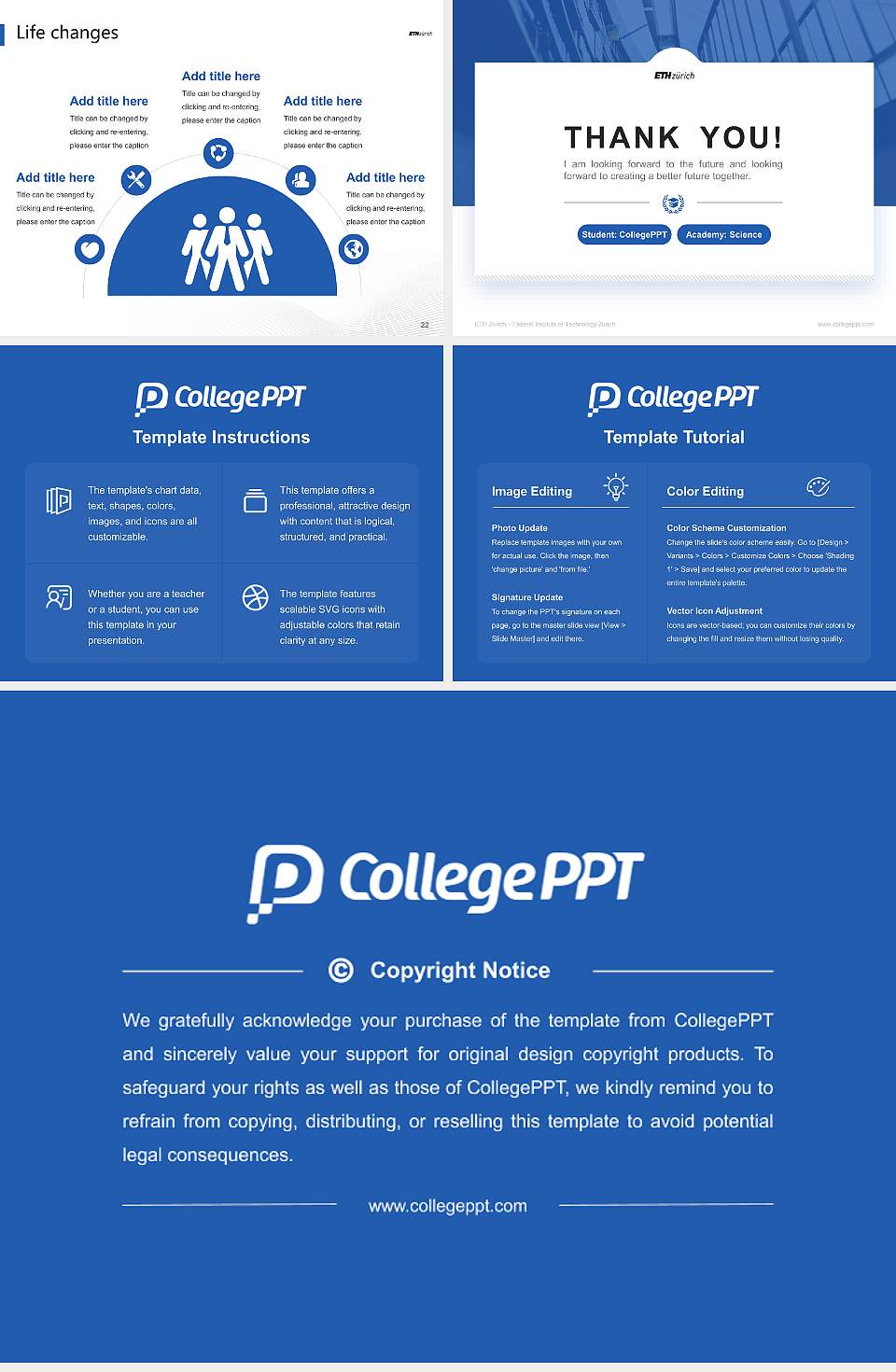 ETH Zurich – Federal Institute of Technology Zurich National Scholarship Defense PPT Template4:3 ratio PPT effect preview image4