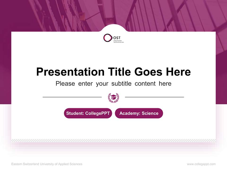 Eastern Switzerland University of Applied Sciences National Scholarship Defense PPT Template4:3 ratio PPT effect preview image4