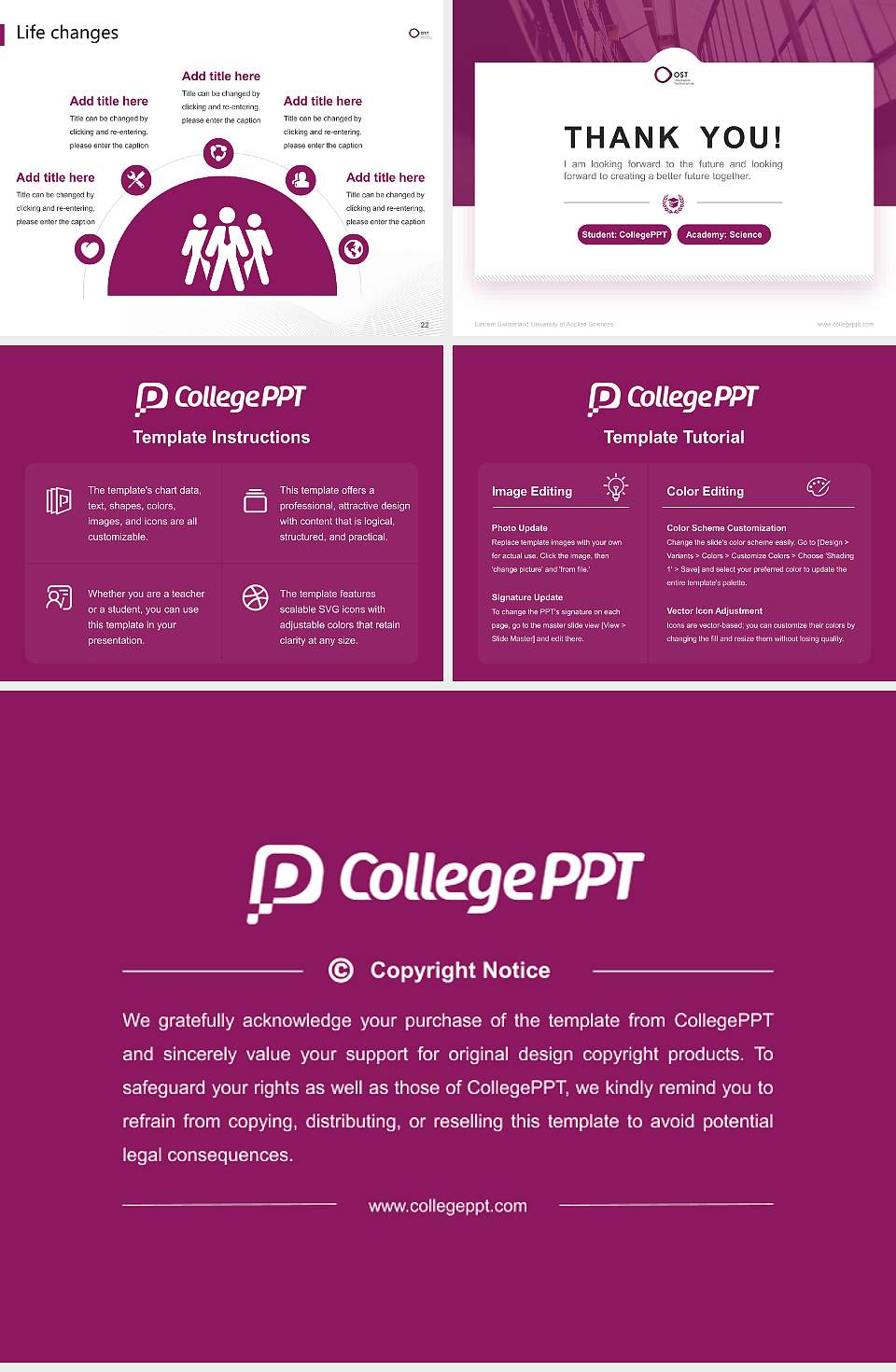 Eastern Switzerland University of Applied Sciences National Scholarship Defense PPT Template4:3 ratio PPT effect preview image4