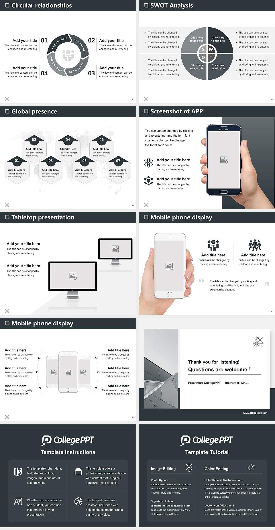 University of Basel General PPT Template4:3 ratio PPT effect preview image5