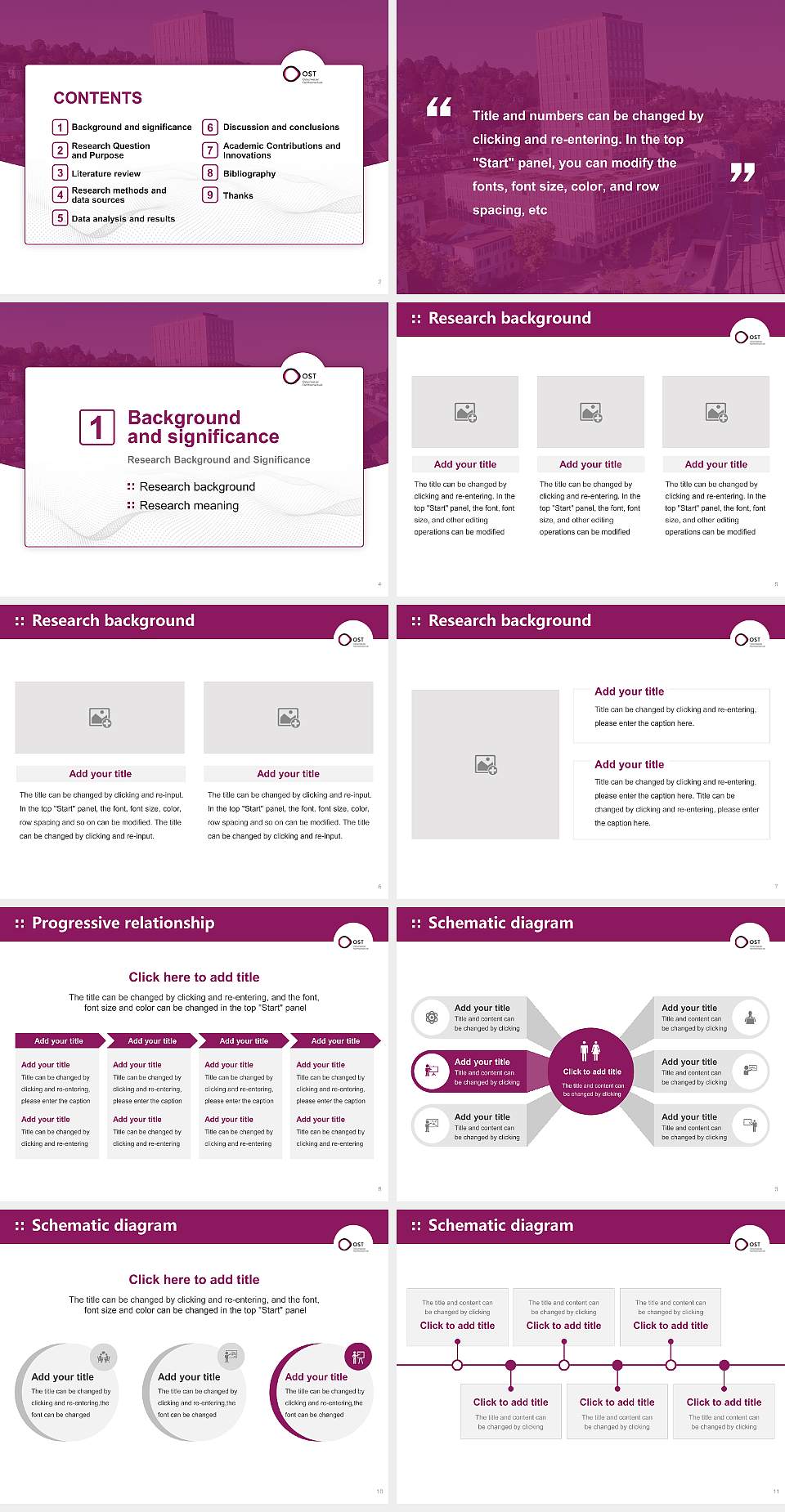 Eastern Switzerland University of Applied Sciences Graduation Thesis Defense PPT Template4:3 ratio PPT effect preview image2