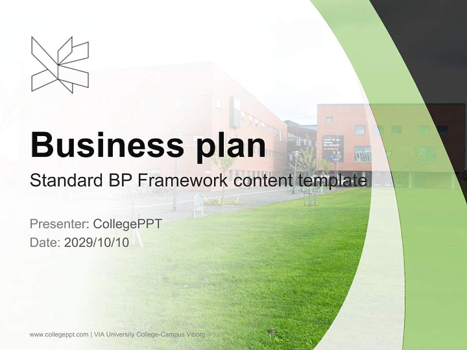 VIA University College-Campus Viborg Competition/Entrepreneurship Contest PPT Template4:3 ratio PPT effect preview image9