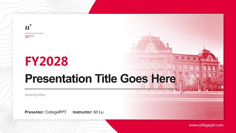 University of Bern Academic Presentation/Research Findings Report PPT Template