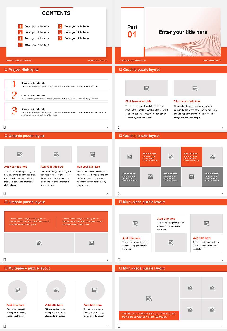 University College South Denmark General PPT Template16:9 ratio PPT effect preview image2