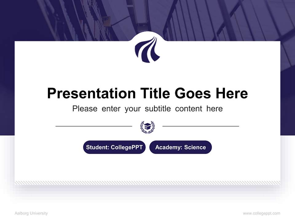 Aalborg University National Scholarship Defense PPT Template4:3 ratio PPT effect preview image4