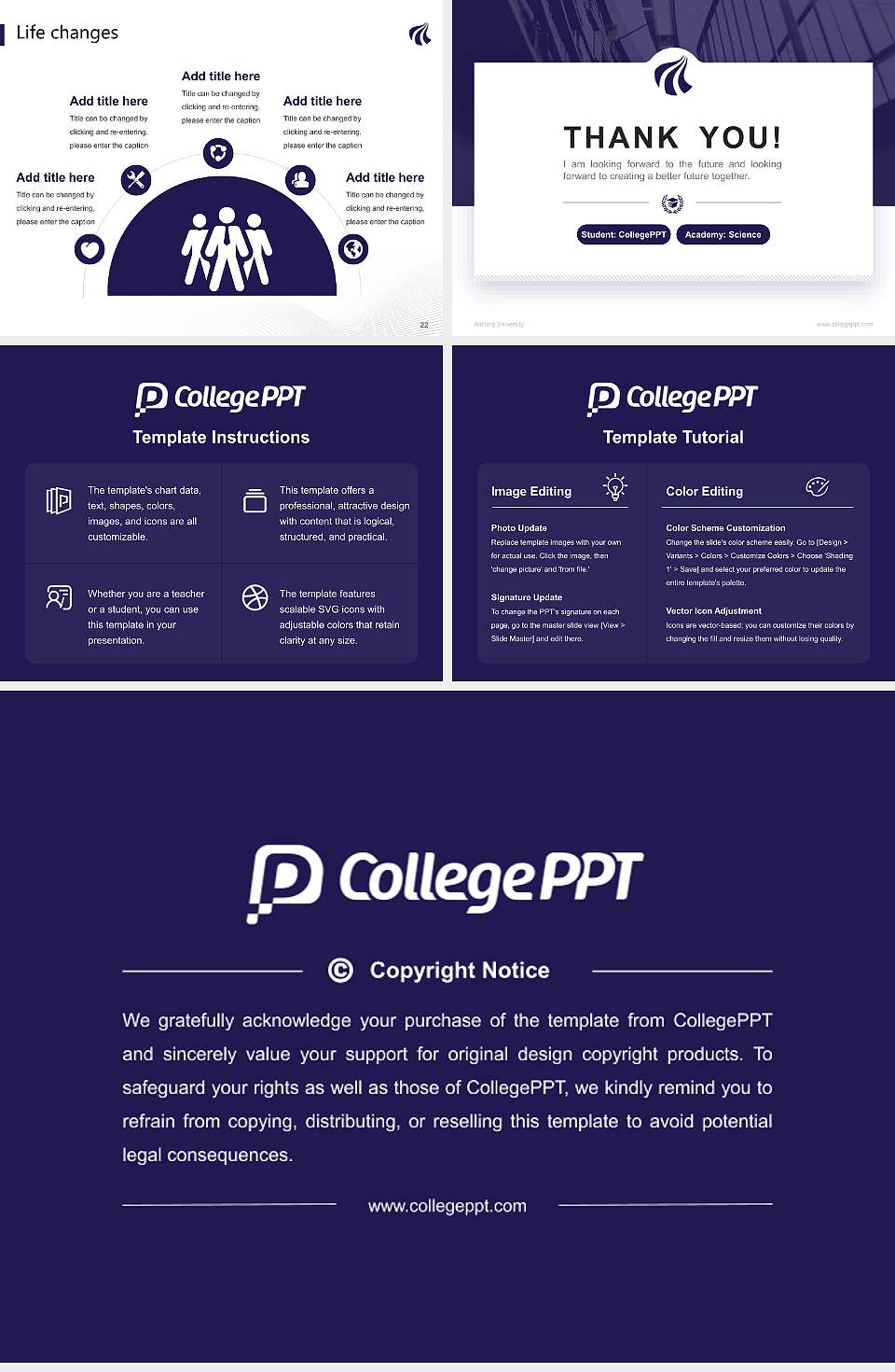 Aalborg University National Scholarship Defense PPT Template4:3 ratio PPT effect preview image4