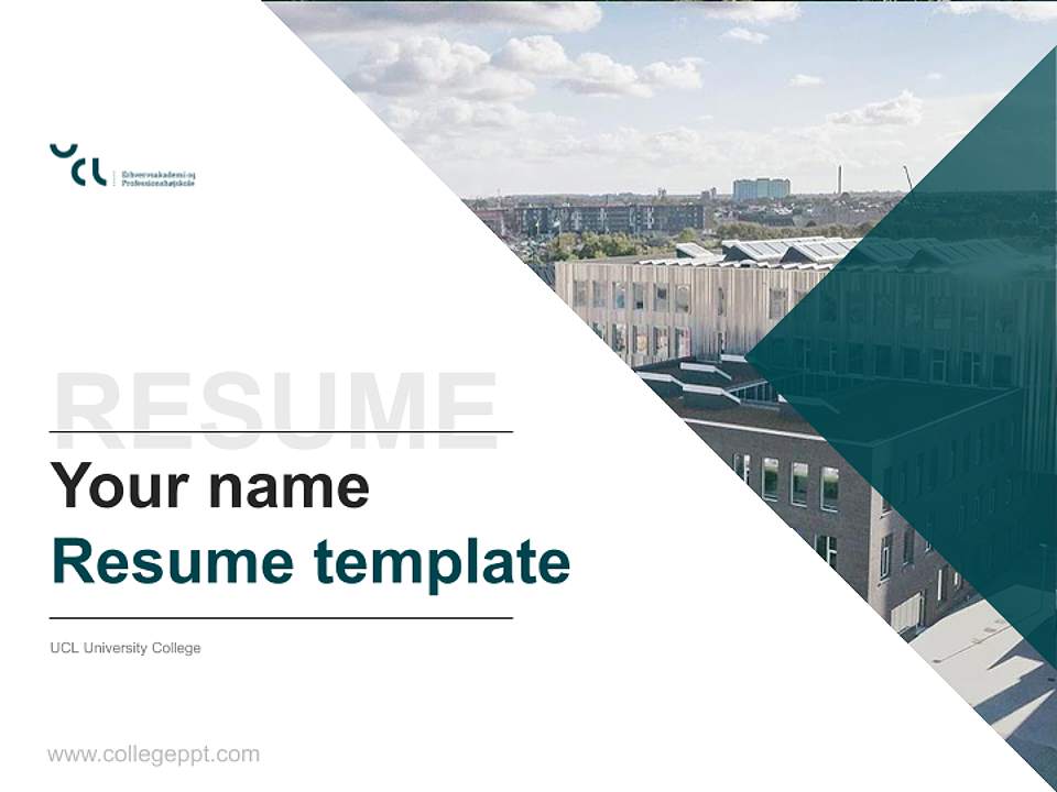 UCL University College Resume PPT Template4:3 ratio PPT effect preview image5