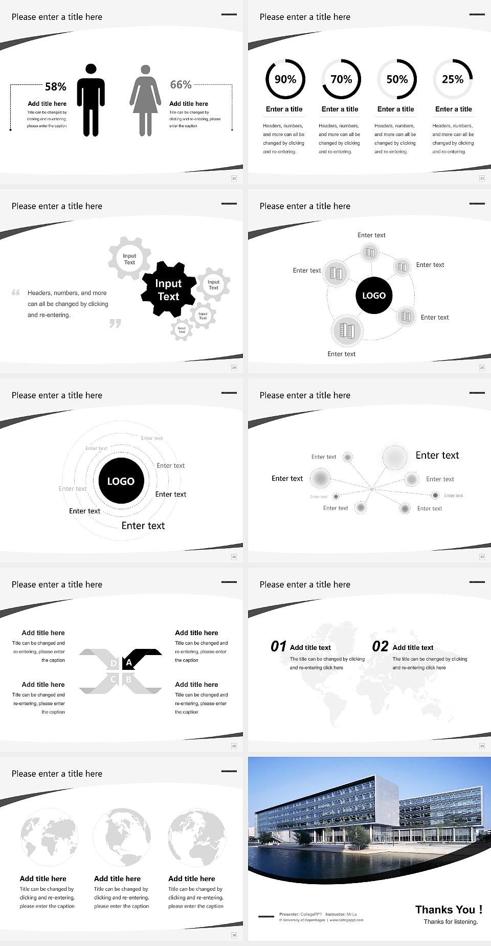 IT University of Copenhagen Course/Courseware Creation PPT Template4:3 ratio PPT effect preview image4
