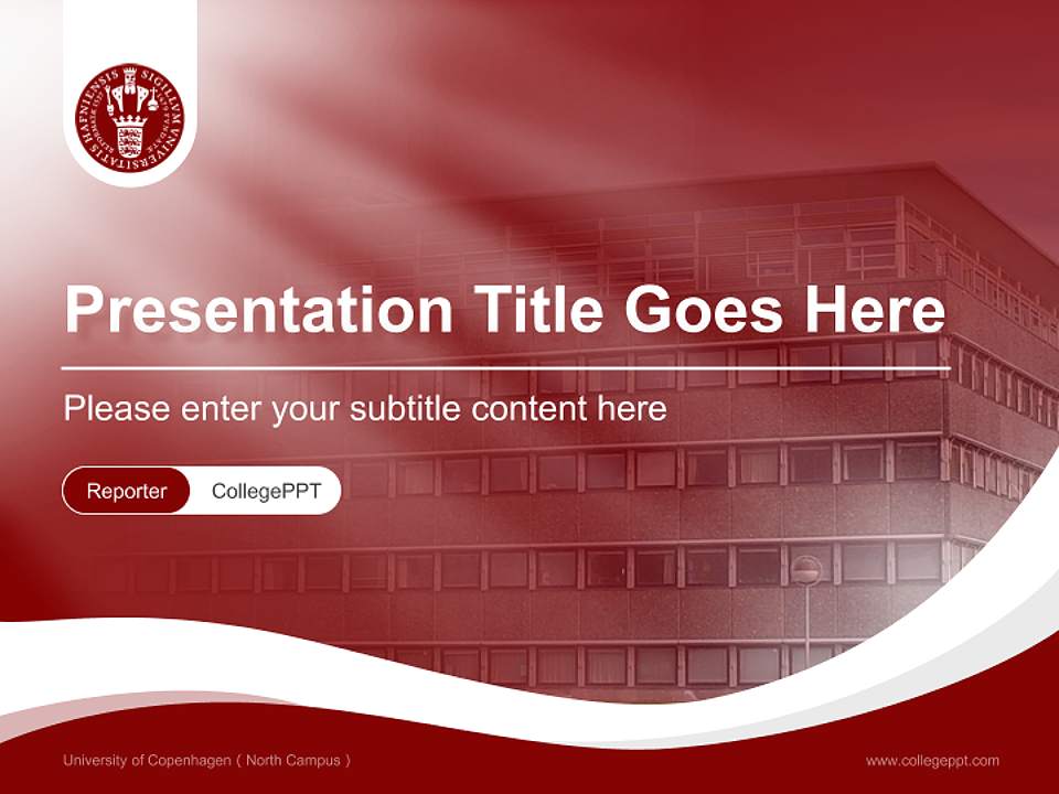 University of Copenhagen（North Campus） Lecture Sharing and Networking Event PPT Template4:3 ratio PPT effect preview image4