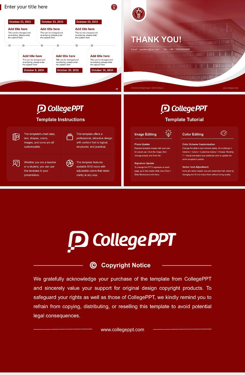University of Copenhagen（North Campus） Lecture Sharing and Networking Event PPT Template4:3 ratio PPT effect preview image4