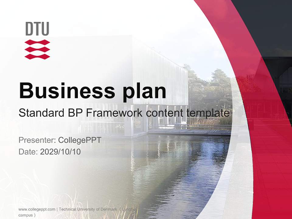 Technical University of Denmark （Lyngby campus） Competition/Entrepreneurship Contest PPT Template4:3 ratio PPT effect preview image9