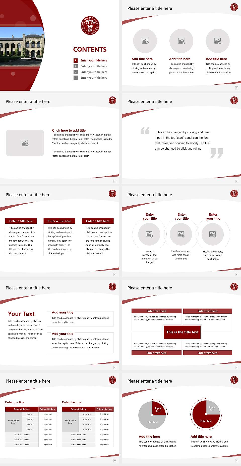 University of Copenhagen（Frederiksberg Campus） Course/Courseware Creation PPT Template4:3 ratio PPT effect preview image2