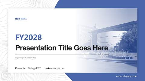 Copenhagen Business School Academic Presentation/Research Findings Report PPT Template