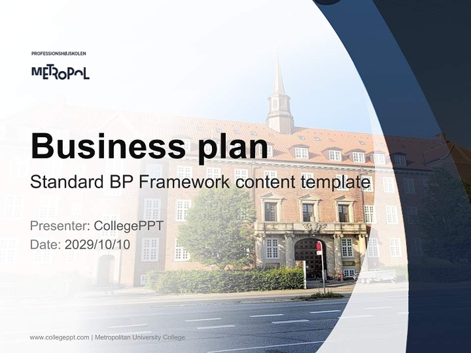 Metropolitan University College Competition/Entrepreneurship Contest PPT Template4:3 ratio PPT effect preview image9