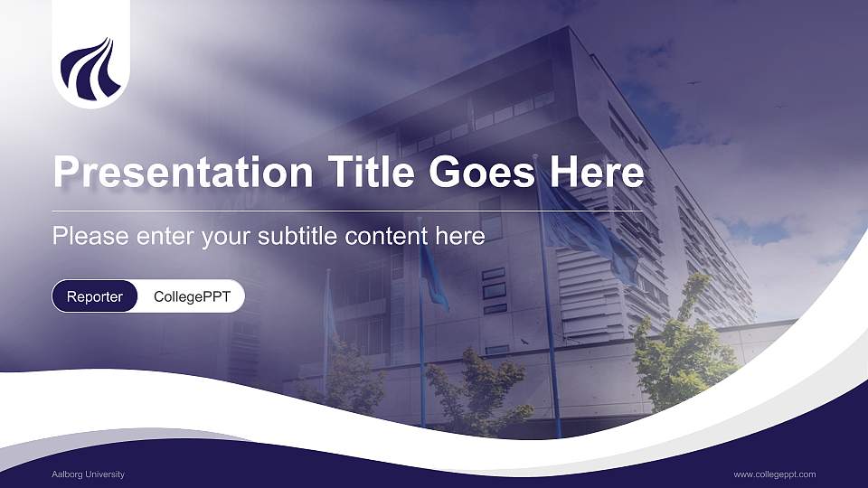 Aalborg University Lecture Sharing and Networking Event PPT Template16:9 ratio PPT effect preview image