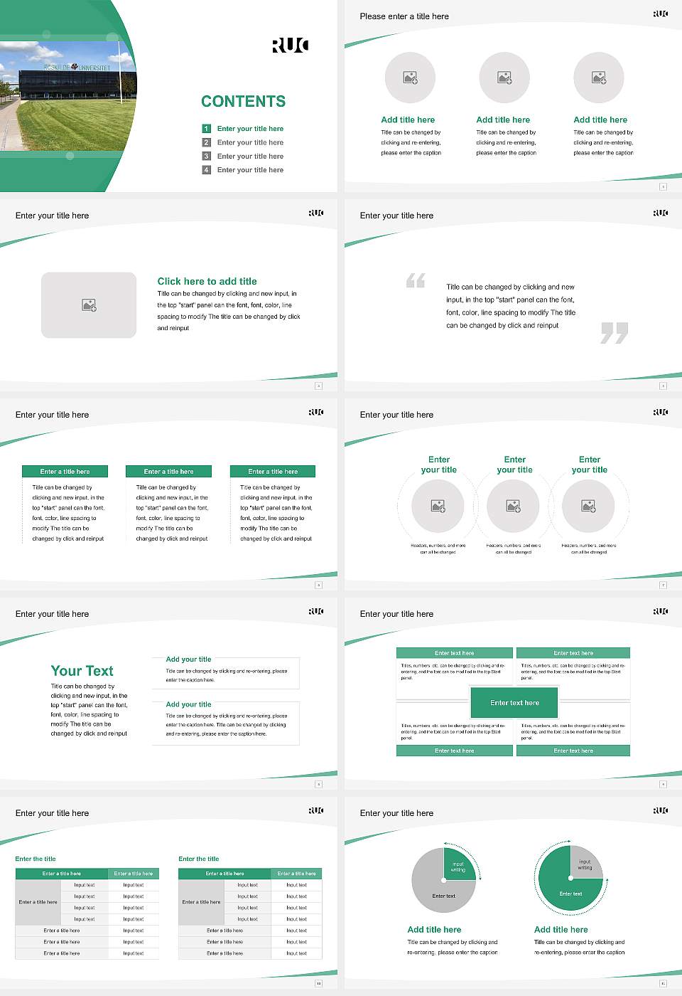 Roskilde University Course/Courseware Creation PPT Template16:9 ratio PPT effect preview image2