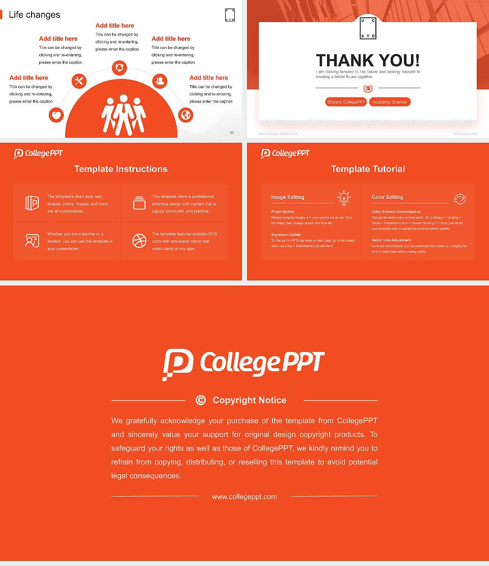 University College South Denmark National Scholarship Defense PPT Template16:9 ratio PPT effect preview image4