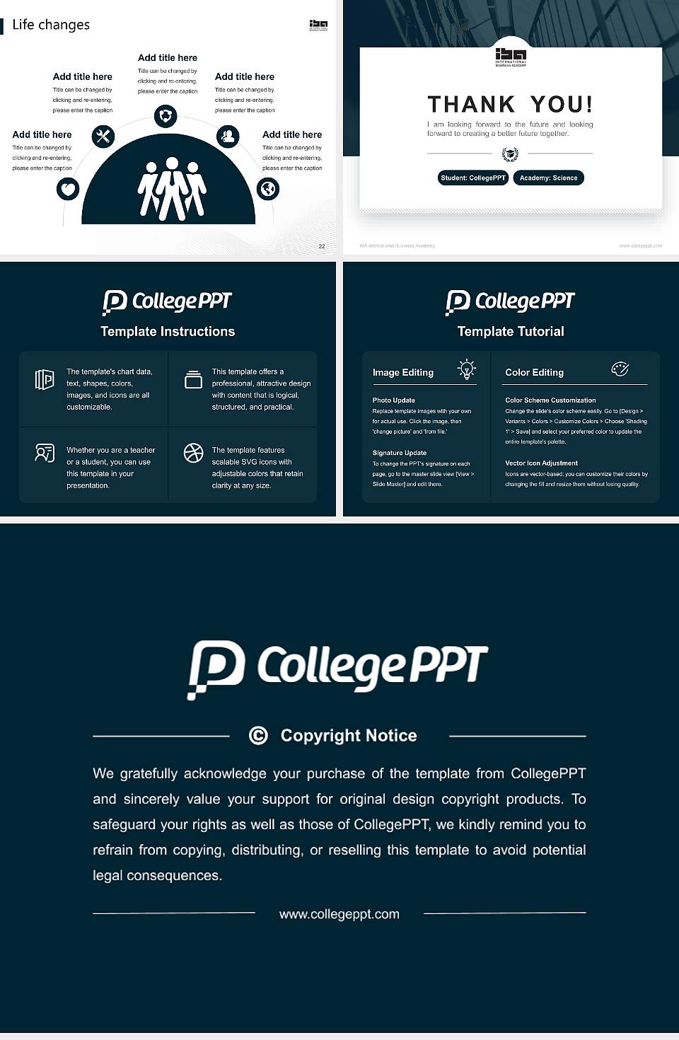 IBA International Business Academy National Scholarship Defense PPT Template4:3 ratio PPT effect preview image4
