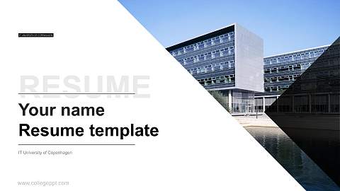 IT University of Copenhagen Resume PPT Template