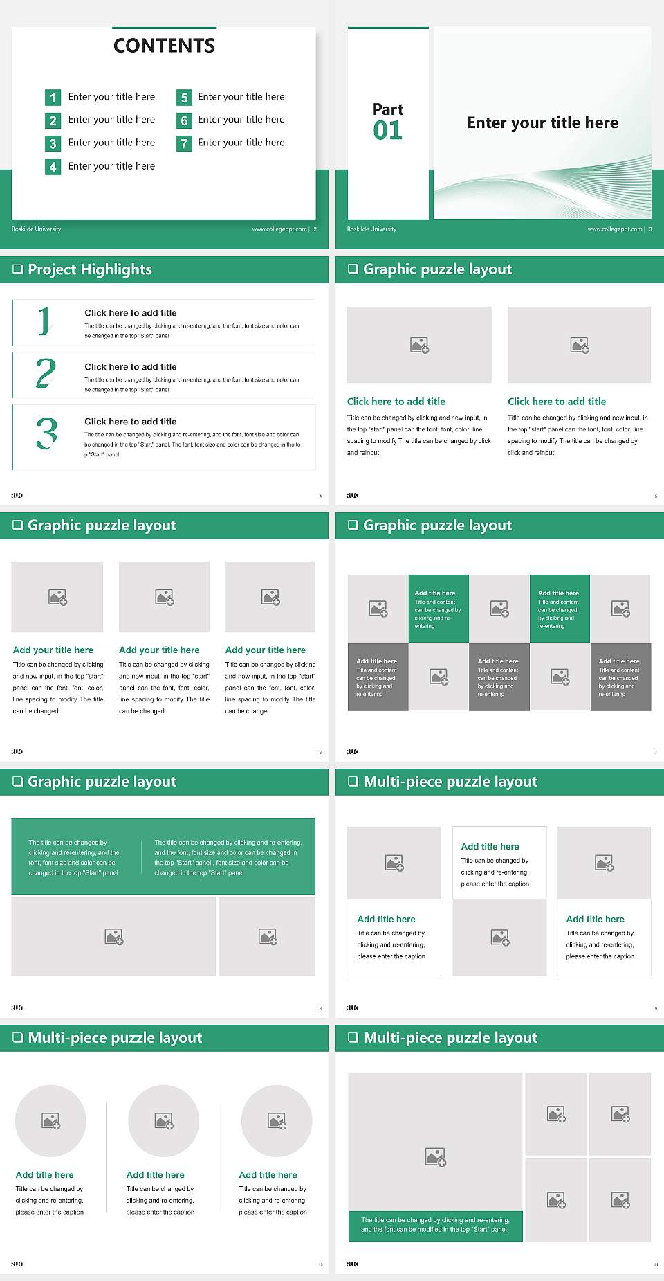 Roskilde University General PPT Template4:3 ratio PPT effect preview image2