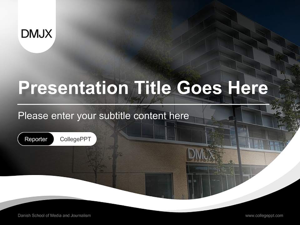 Danish School of Media and Journalism Lecture Sharing and Networking Event PPT Template4:3 ratio PPT effect preview image4