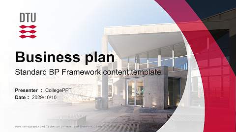 Technical University of Denmark（Ballerup campus） Competition/Entrepreneurship Contest PPT Template