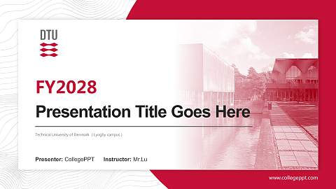 Technical University of Denmark （Lyngby campus） Academic Presentation/Research Findings Report PPT Template