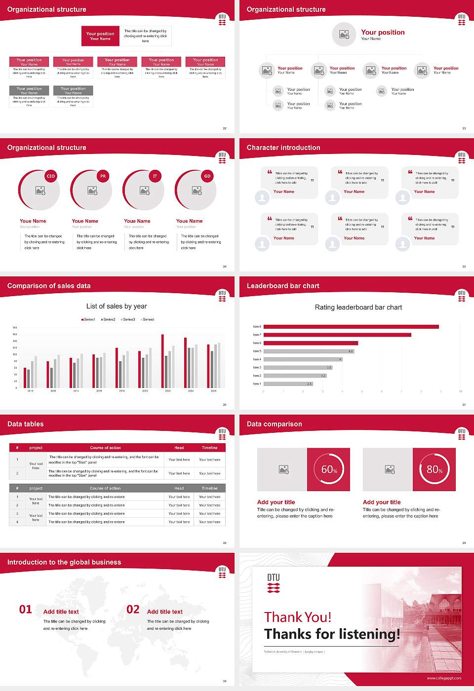 Technical University of Denmark （Lyngby campus） Academic Presentation/Research Findings Report PPT Template16:9 ratio PPT effect preview image4