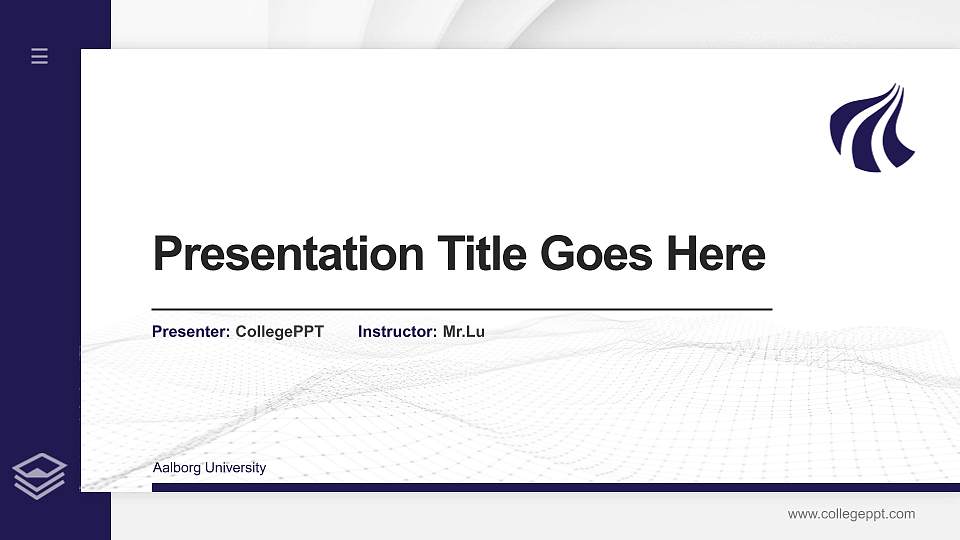 Aalborg University Thesis Proposal/Graduation Defense PPT Template16:9 ratio PPT effect preview image
