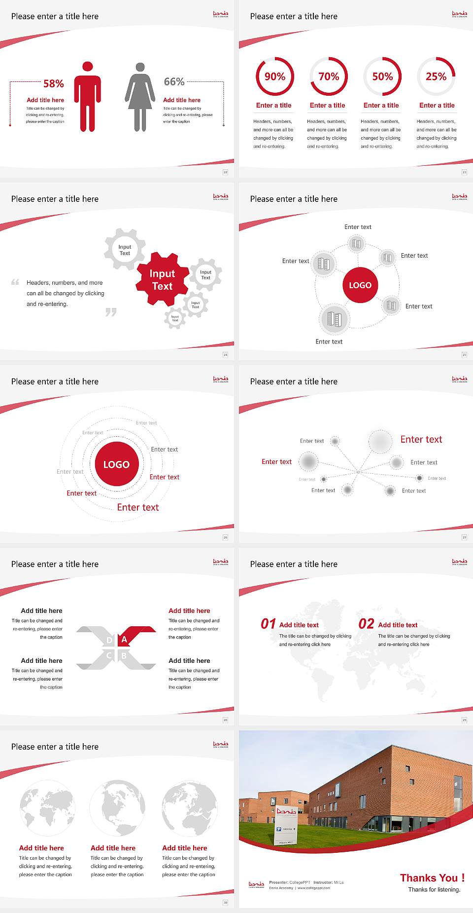 Dania Academy Course/Courseware Creation PPT Template4:3 ratio PPT effect preview image4