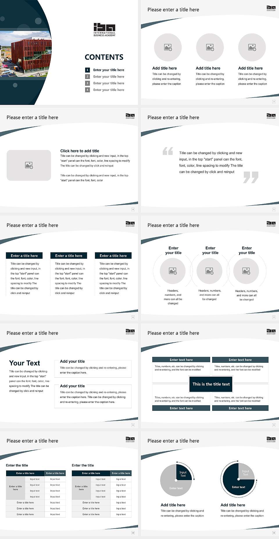 IBA International Business Academy Course/Courseware Creation PPT Template4:3 ratio PPT effect preview image2