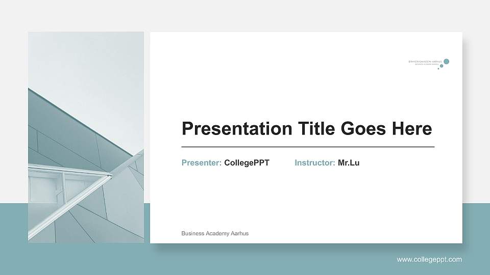 Business Academy Aarhus General PPT Template16:9 ratio PPT effect preview image
