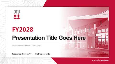 Technical University of Denmark（Ballerup campus） Academic Presentation/Research Findings Report PPT Template