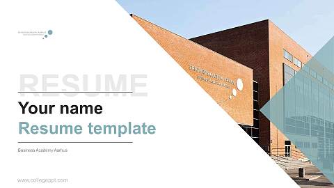 Business Academy Aarhus Resume PPT Template