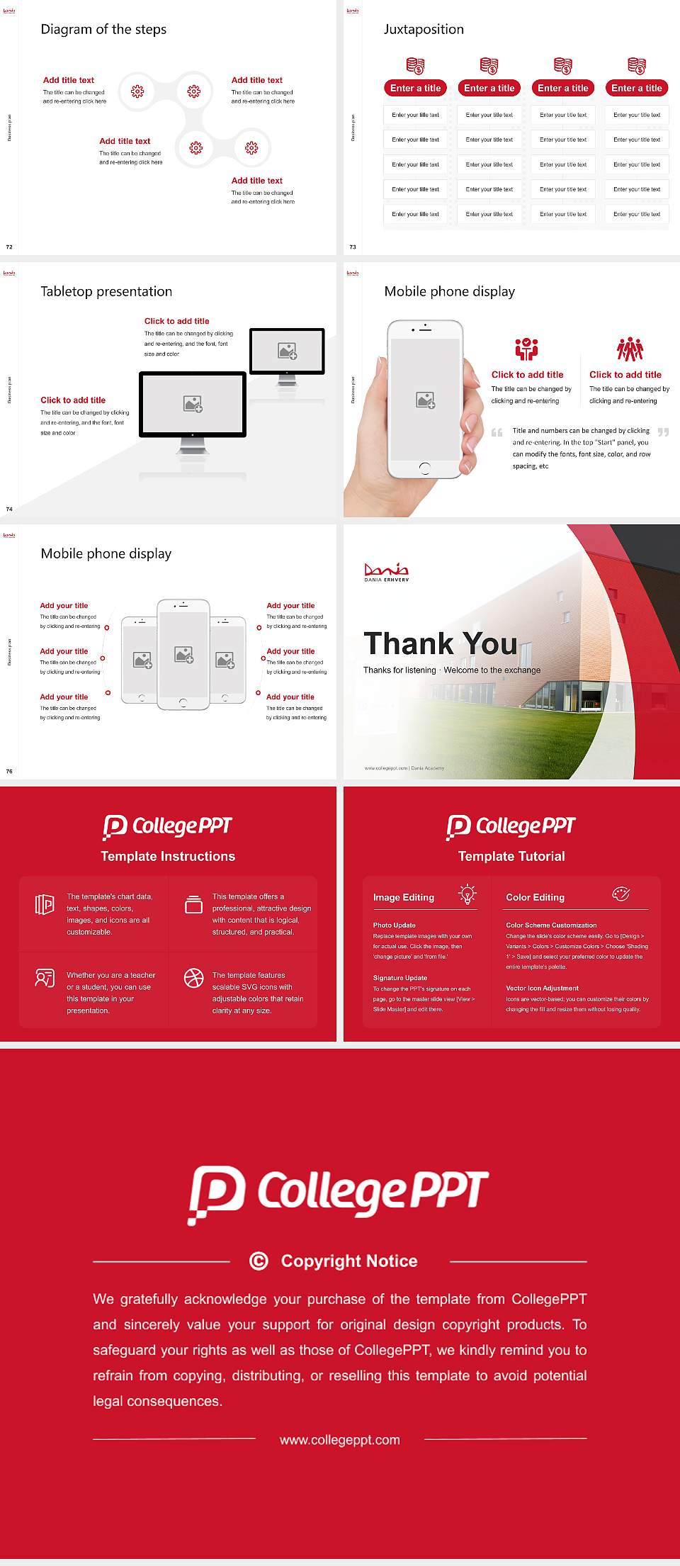 Dania Academy Competition/Entrepreneurship Contest PPT Template4:3 ratio PPT effect preview image9