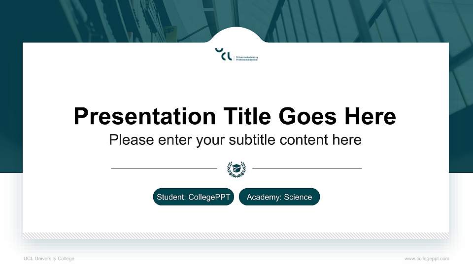 UCL University College National Scholarship Defense PPT Template16:9 ratio PPT effect preview image