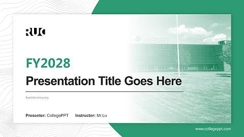 Roskilde University Academic Presentation/Research Findings Report PPT Template
